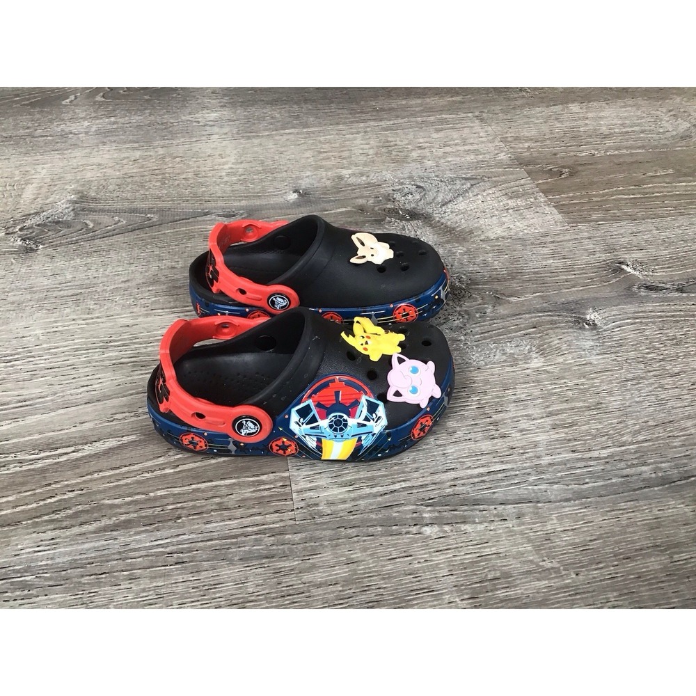 Crocs Clogs Kids 8 Toddler Star Wars Darth Vader Light Up Slip On Shoes C8